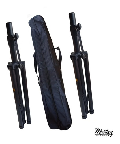 Imagen 3 de 8 de Par Soporte Pie Tripodes X2 Parlantes Con Bolso