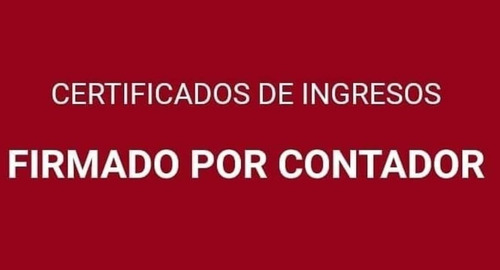 Contador Publico,certificado De Ingresos Visa Embajadas