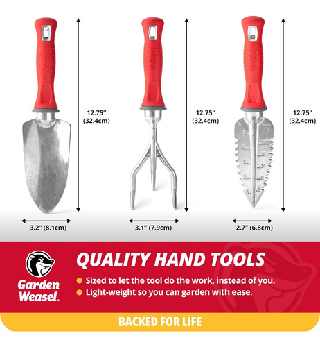 Garden Weasel Juego De Herramientas Manuales De 3 Piezas | P