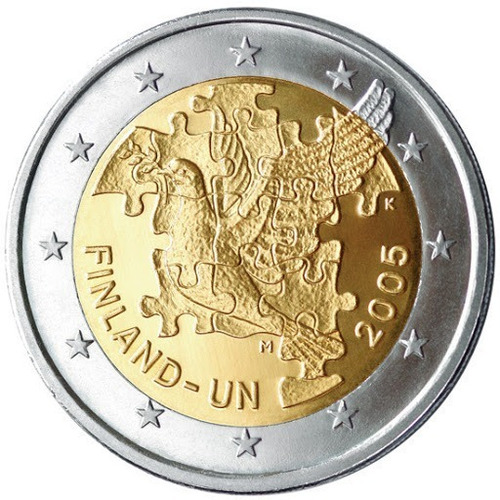Finlândia 2005 - Adesão À O N U - 2 Euros Com. - F C (Usado)