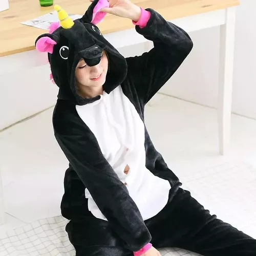 Pijama Kawaii Unicornio Negro Talla L | Cuotas sin