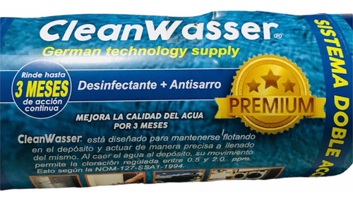 Cartucho Doble Acción Premium Cleanwasser® 10,000lts