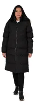 Comprar Campera Camperon Largo Inflada Puffer Capucha Dama
