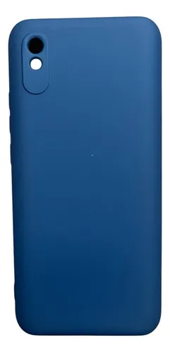 Funda De Silicona Para Celular Redmi 9 A Azul Oscuro Lisa