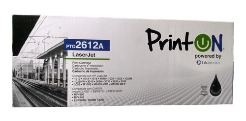 Toner Q2612a Hp 12a Black Printon Laserjet 1012, 3020