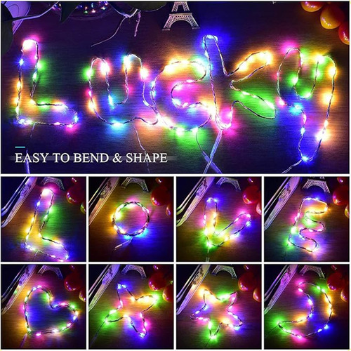 . Luces De Hadas Con Pilas Luces Cadena Luz 2m 20led 12pack