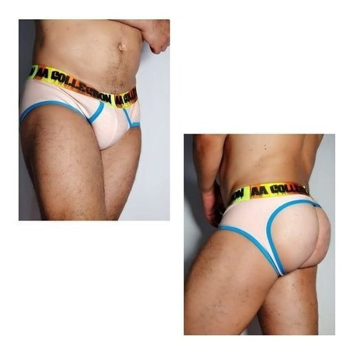 Cueca  Sexy Jockers Amarelo /azul E Rosa /azul