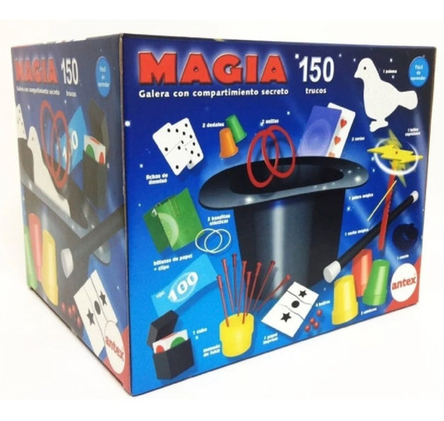 Imagen 1 de 5 de Juego De Magia 150 Trucos Con Galera Original Antex Playking
