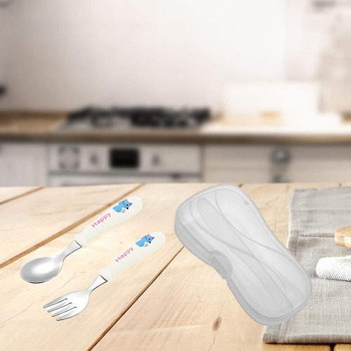 Juego De 2 Cucharas Y Tenedor Con Caja De Blanco