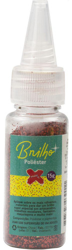 Glitter Poliester Bisnaga 15gr. Vermelho