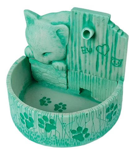 Bebedouro Fonte De Água Para Gatos Prime Verde 220 V