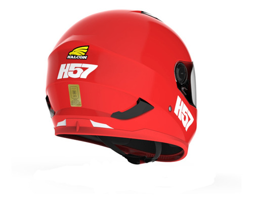 Casco Moto Halcon H57 Integral Rojo Tienda Oficial
