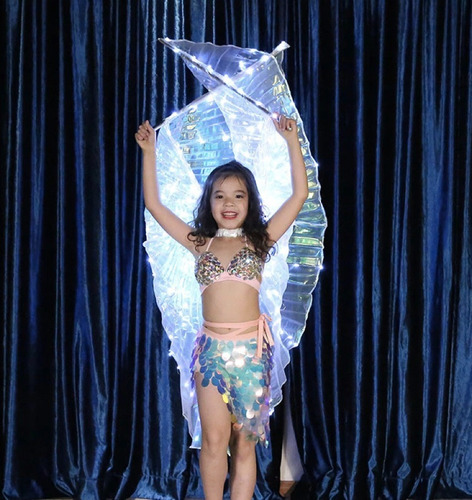Alas Led Niñas Danza Arabe Wings Bellydance Odalisca Capa