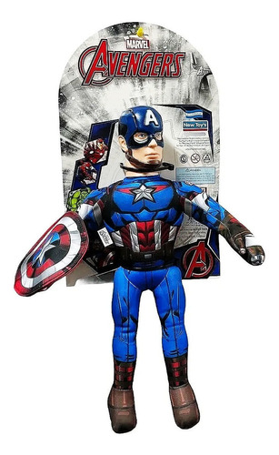 Muñeco Apretable Marvel Capitan América 40 Cm Original