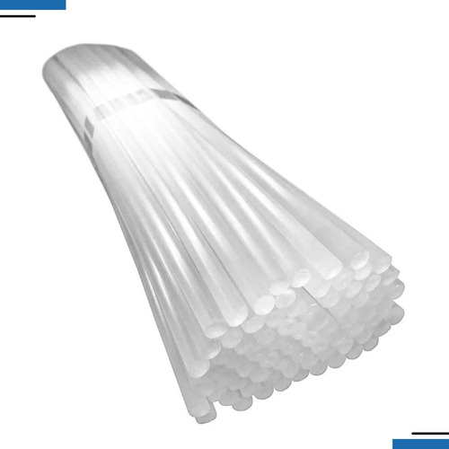 Imagem 2 de 6 de Refil De Bastão Cola Quente 1kg Fina 30cmx7mm Transparente