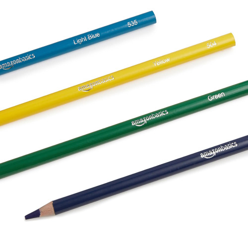 Amazon Basics Premium Colored Pencils, Soft Core, 72 Coun...