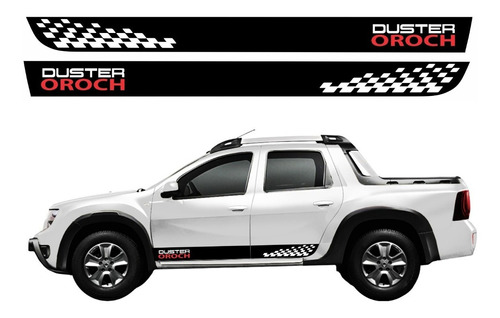 Kit Adesivo Faixa Lateral Para Renault Duster Oroch 13896 Cor KIT ADESIVO FAIXA LATERAL PARA DUSTER OROCH