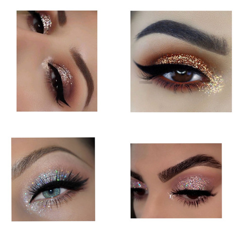 Paleta Sombras 12 Glitter Kawaii Estuche Espejo + Regalo