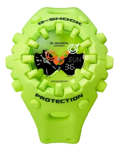 G－SHOCK Relógio analógico-digital Casio G-Shock, pulseira verde limão