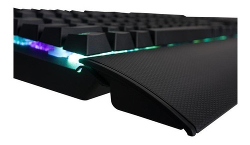 Teclado gamer Noganet NKB-HYBRID QWERTY inglés US color negro con luz rainbow