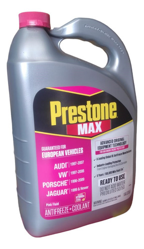 Refrigerante/coolant Prestone50/50 Auto Europeo Color Rosado