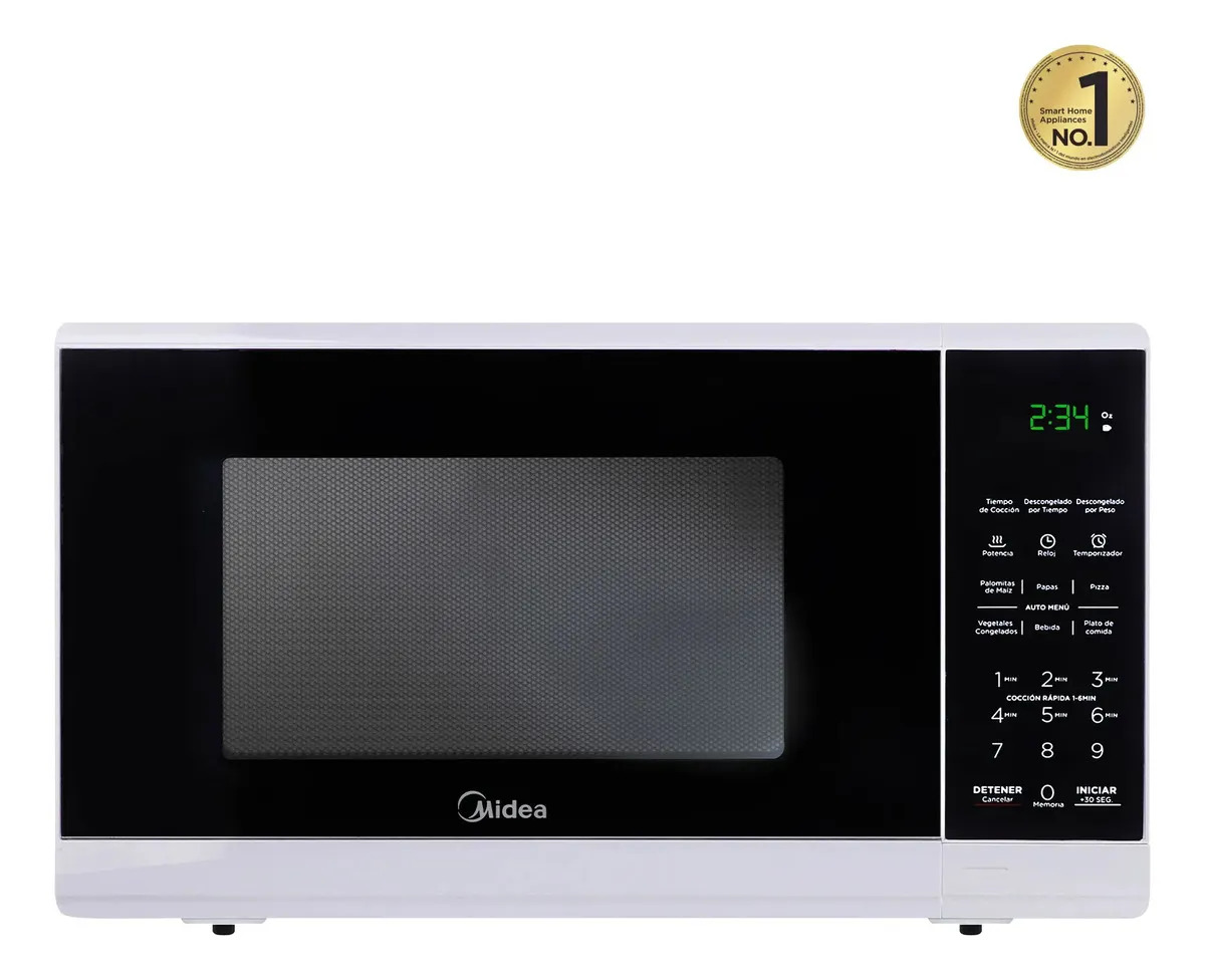 Horno De Microondas Midea Practia MMDF07S2BW 0.7Ft³ 20L 1050w Electrico De Mesa Estante Plato