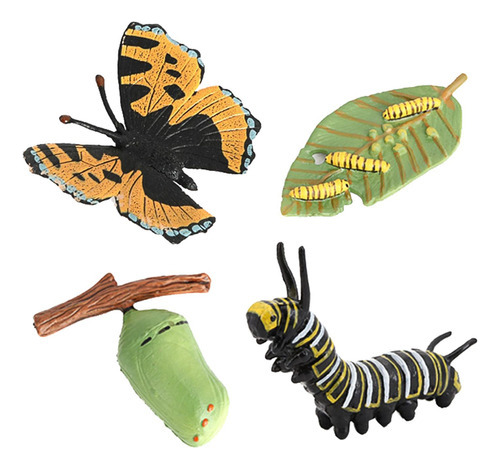 Figura De Insecto Butterfly Lore Life Cycle, 4 Unidades, Fig