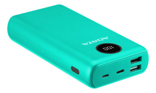 Power Bank Adata 20000mah Ap20000qcd-dgt-cgn Color Turquesa