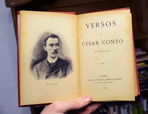 César Conto - Versos. Primera Edición 1891 París (Usado)