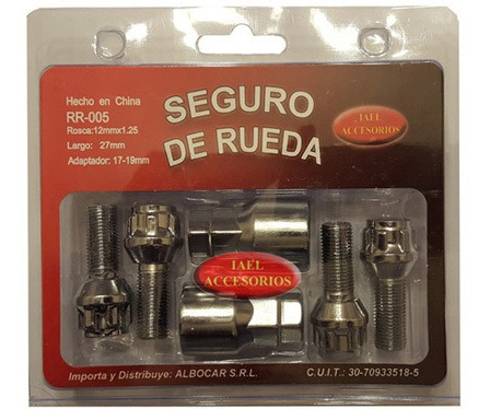 Seguro Rueda Antirobo 4 Bulones 5 Iael Fiat Fioruno 96/00