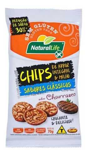 Chips Crocante Arroz Integral E Milho Churrasco S Gluten Org