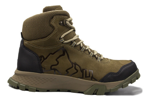 Botas Hiking De Piel Para Hombre Crosscountry Mod 7733 Olivo