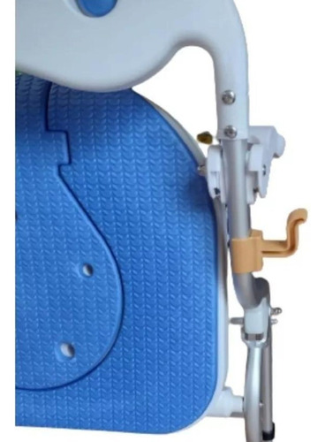 Silla Comodo Ducha Con Descansabrazos De Lujo Aluminio Azul