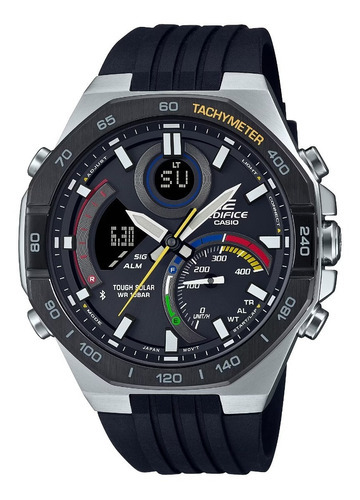 Reloj Casio Edifice Ecb-950mp-1a Hombre Color de la correa Negro Color del bisel Negro Color del fondo Negro