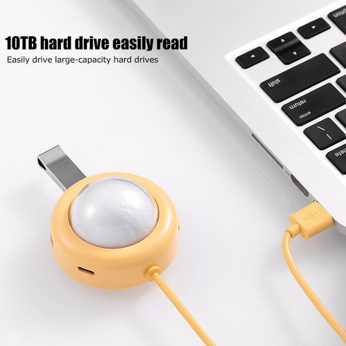 Imagen 6 de 6 de Usb Hub Splitter Adaptador 4 Puertos Multi-función Led Luz T
