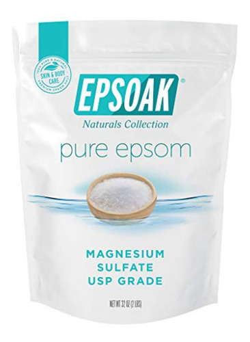 Sal De Baño Sal De Epsom Epsoak - 2 Libras. Sulfato De Magne