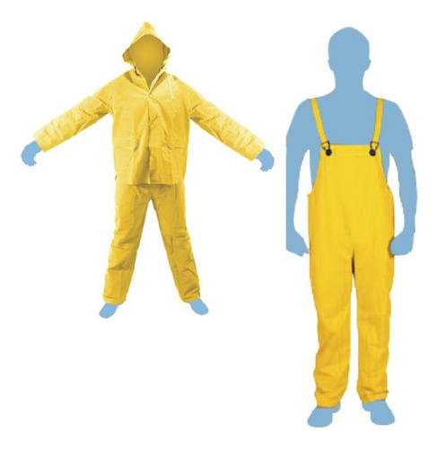 Impermeable En Poliéster Talla M Toolcraft Color Amarillo