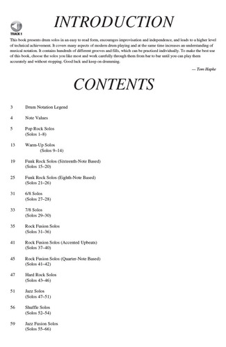 66 Drum Solos For The Modern Drummer: Rock, Funk, Blues, Fus
