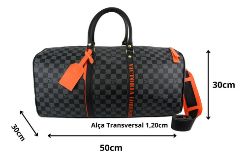 Mala De Mão 10kg Viagem Avião Cabine Bolsa Bordo Resistente Preto Xadrez