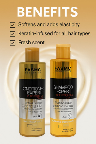 Shampoo Y Acondicionador Fasmc Biotin + Colágeno 500ml