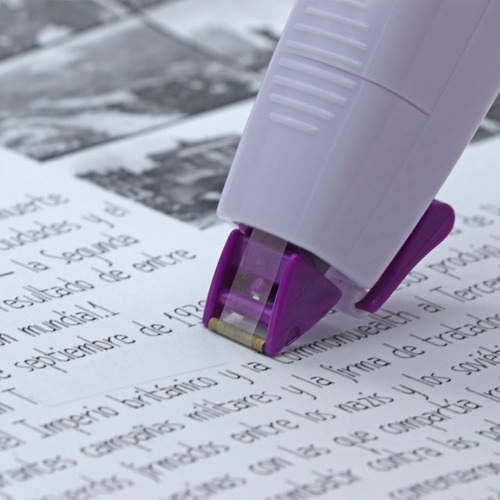 Imagen 6 de 6 de Corrector En Cinta 2 En 1 Blíster Violeta 1 U-ztp205bp-m2