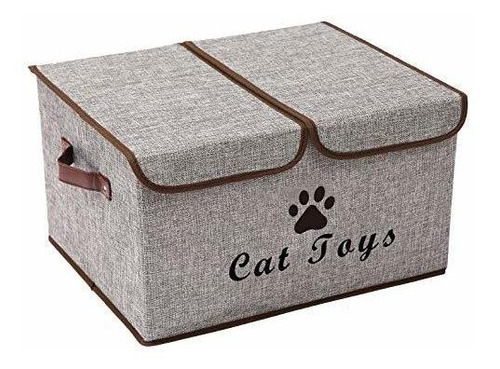 Juguetero Organizador Con Tapa Cat Toys 17x12x10in Grisclaro