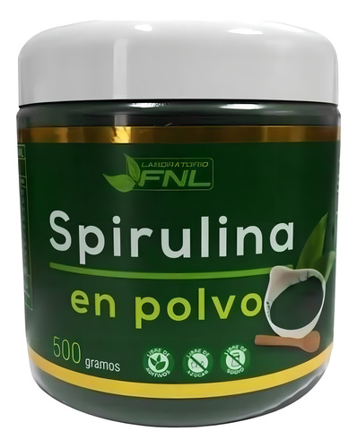 Spirulina En Polvo 1 Pote De 500 Grs Sellada Certificada Fnl