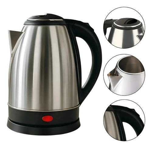 Chaleira Eletrica Aço Inox 1.8l Prateado Dgx 220 1500w Desligamento Automático Ferve Rapido