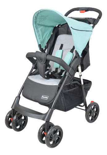 Coche Cuna Con Huevito Recien Nacido Bipokids Color Verde Chasis Negro
