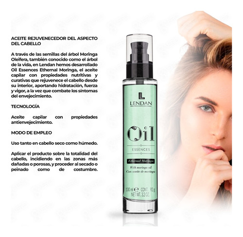 Lendan Oil Essences Ethernal Moringa Aceite Hecho En España