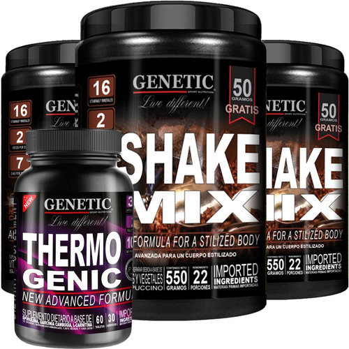 Batidos Diet Shake Mix Reemplaza Comidas Thermogenic Genetic