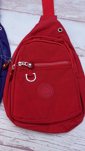 Mochila Pechera Morral. Comodidad Y Estilo Rojo Lisa