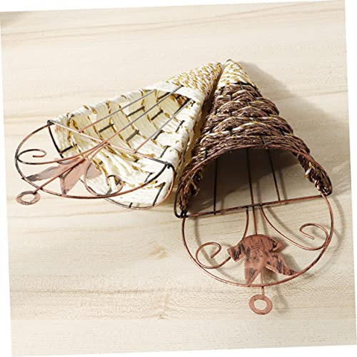 Cesta Colgante De Mimbre, 2 Piezas Para Flores
