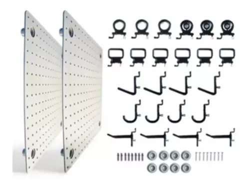Panel Perforado Organizador Pared Multiusos Taller Oficina